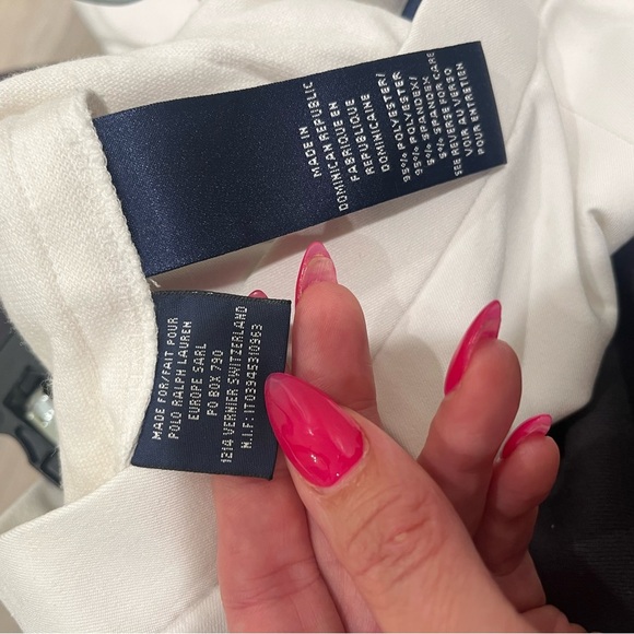 RALPH LAUREN women’s white Blue pinstripe Tennis shorts Preppy Golf Coastal - Picture 13 of 13